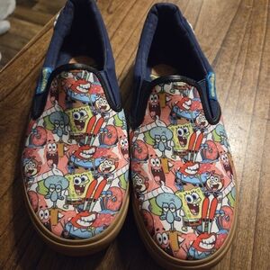 SpongeBob SquarePants Navy and Multicolor Slip-Ons